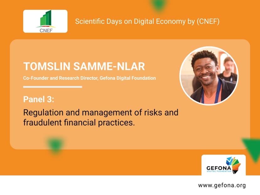 Exciting announcement: Tomslin Samme-Nlar to Speak at the First Scientific Days on Digital Economy in Cameroon